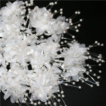 Pearled Silk Baby's Breath Flowers Ivory - Pack of 12
