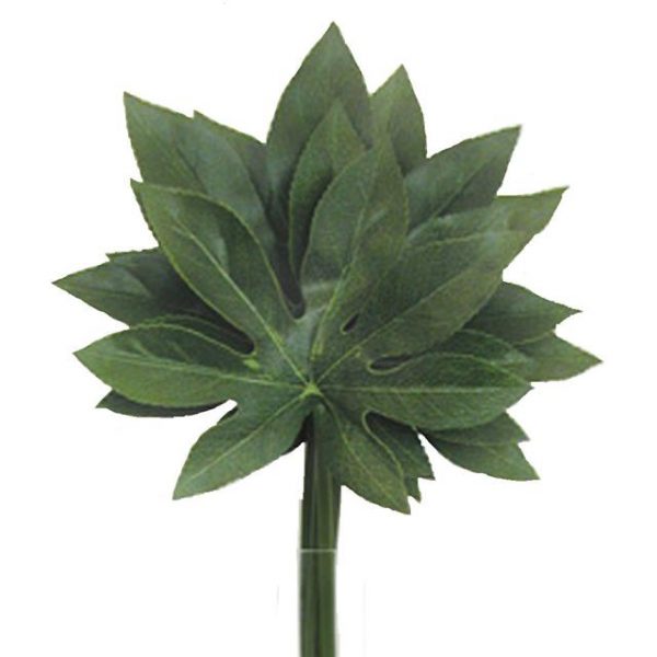 Artificial Green Aralia Leaf - Pack of 4