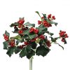 artificial holly bush with red berries