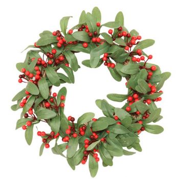 Artificial Red Berry Christmas Wreath