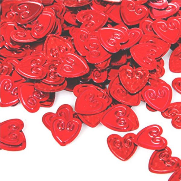 red love heart confetti
