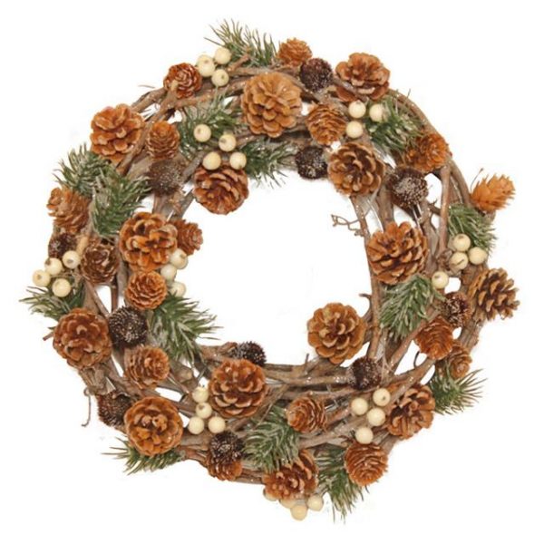 30cm Pine Cone Christmas Wreath