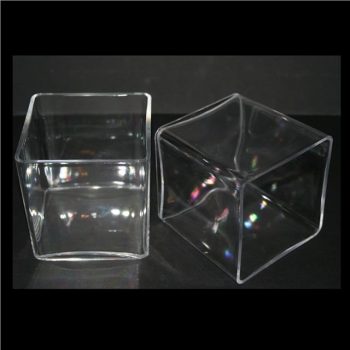 Clear Acrylic Cube Vase (10cm)