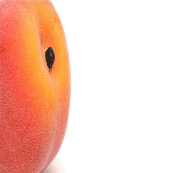 8cm artificial peach fruit with textured surface