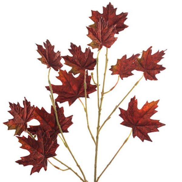 Artificial Maple Branch - Red
