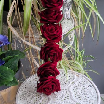6 Artificial Wired Stem Roses