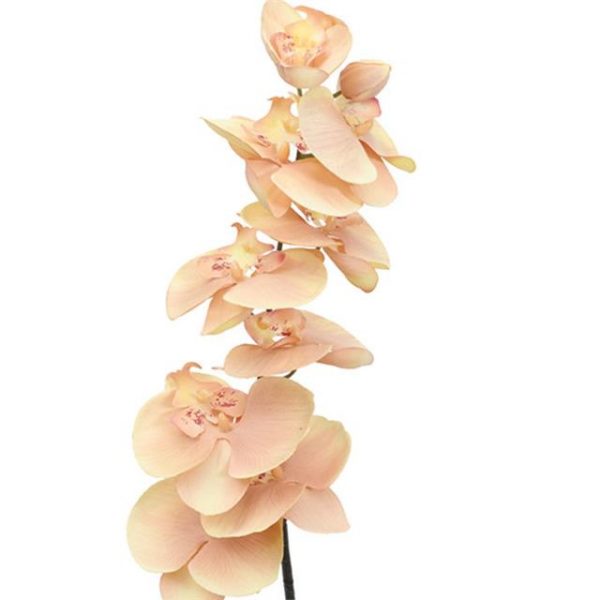 Antique Peach Artificial Orchid Stem