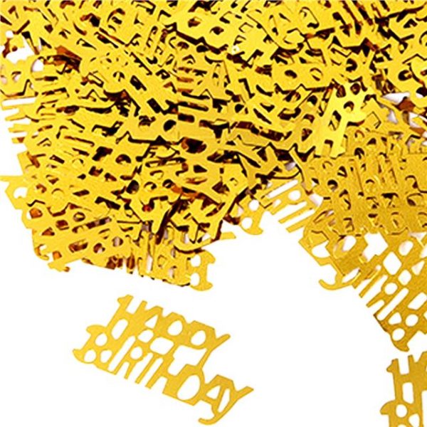 Gold Happy Birthday Party Confetti
