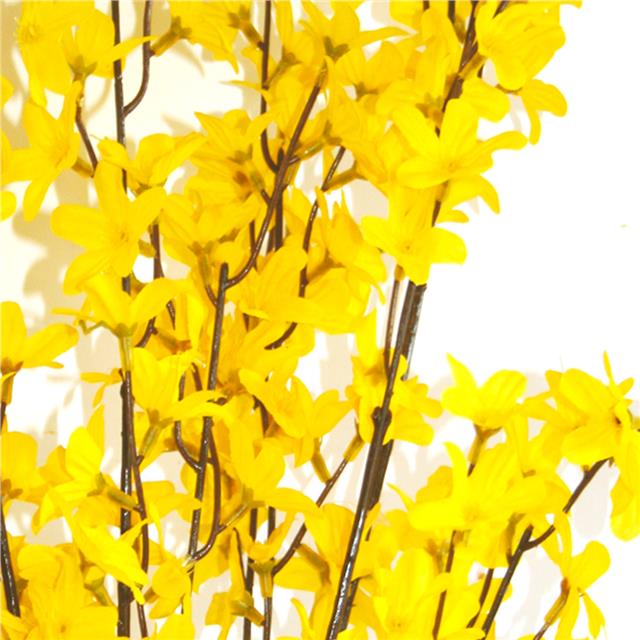 90cms Long Set of 3 Bright Yellow Forsythia Stems Decorative Summer Flowers
