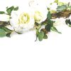 garland of white artificial roses
