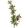 artificial holly spray with variegated leaves