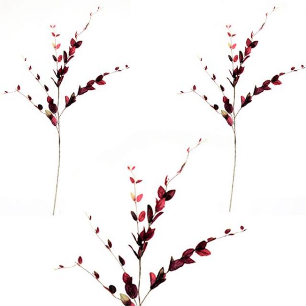 Artificial Lonicera Leaf Spray - Burgundy