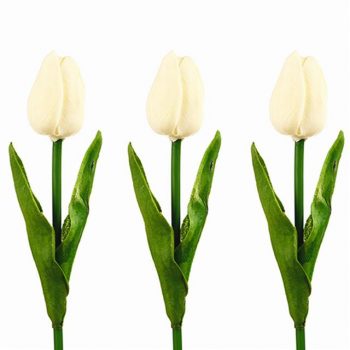 ivory artificial tulips