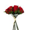 red artificial roses bundle