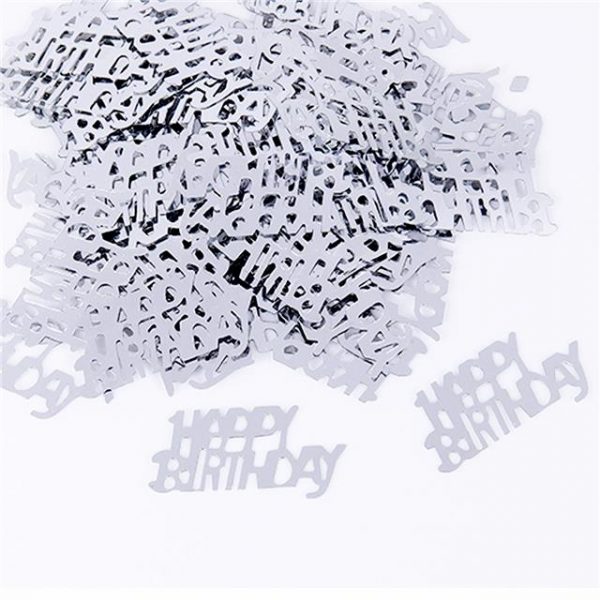 Silver Happy Birthday Confetti