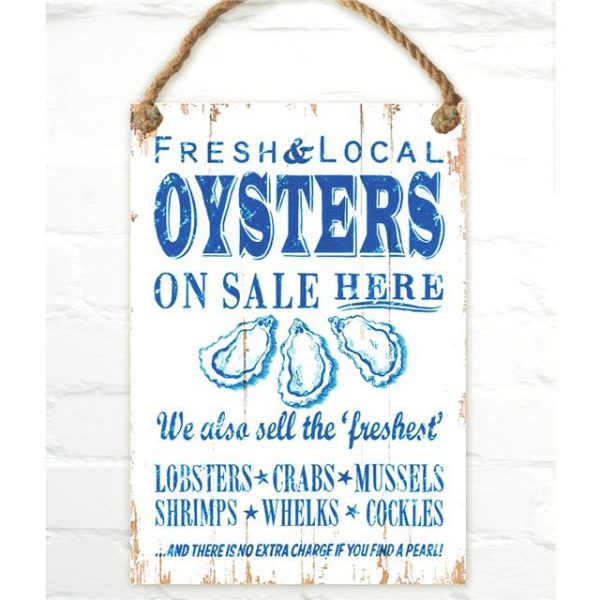 Nautical Oysters Sign