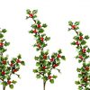 artificial holly spray with variegated leaves pack of three