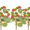 three artificial strawberry picks