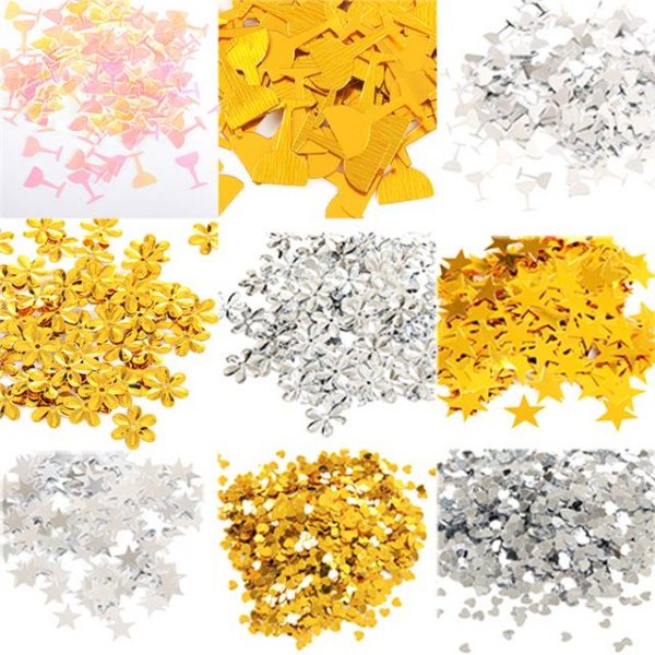 Gold Flower Table Confetti