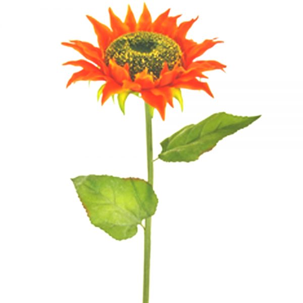 artificial-sunflowers-stem-autumn-orange