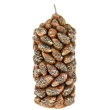 Pine Cone Christmas Candle