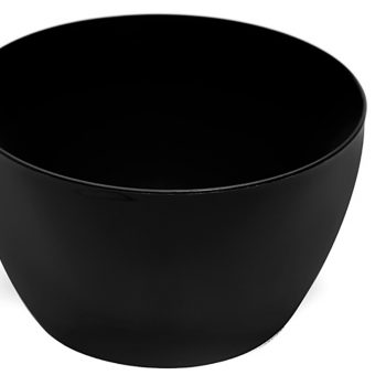 23cm black plastic bowl