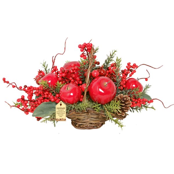Luxury Apple Floral Basket Table Decoration