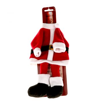 Christmas Bottle Cover Santa Suit