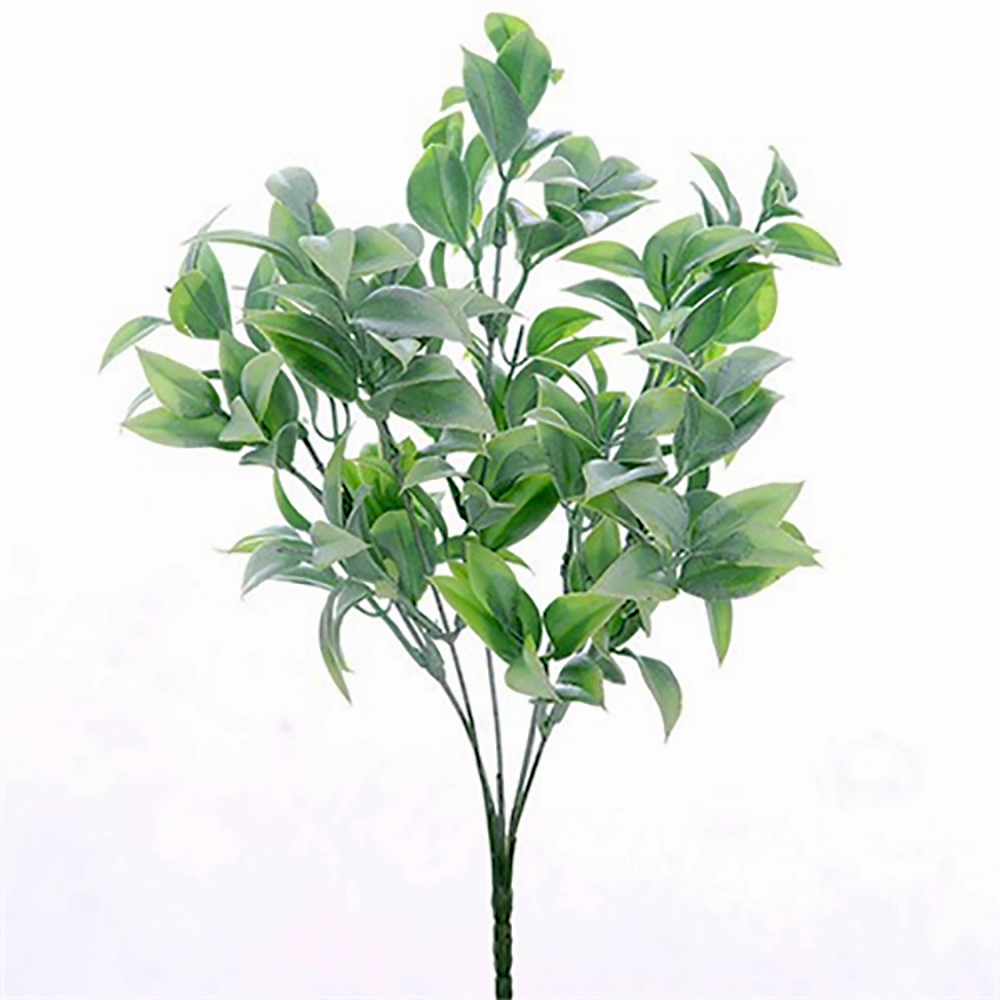Decorative  Details about   Pack of 2 Green & Red Artificial Ruscus Bush 33 cm Tall 