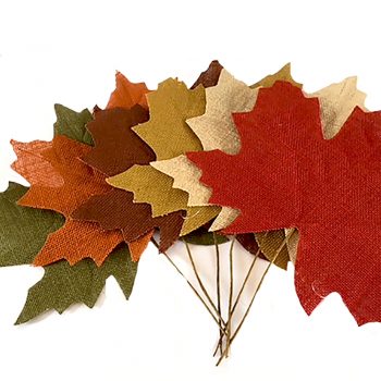 hessian artificial maple leaves