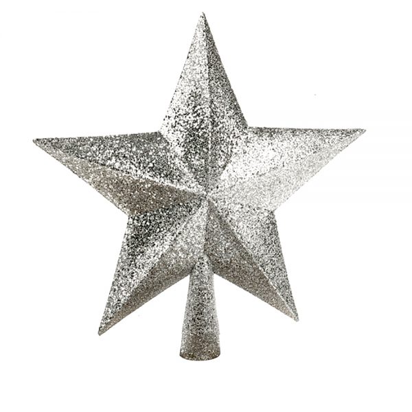 Sparkle star Tree Topper Silver