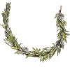 pinecone garland with mixed leaves