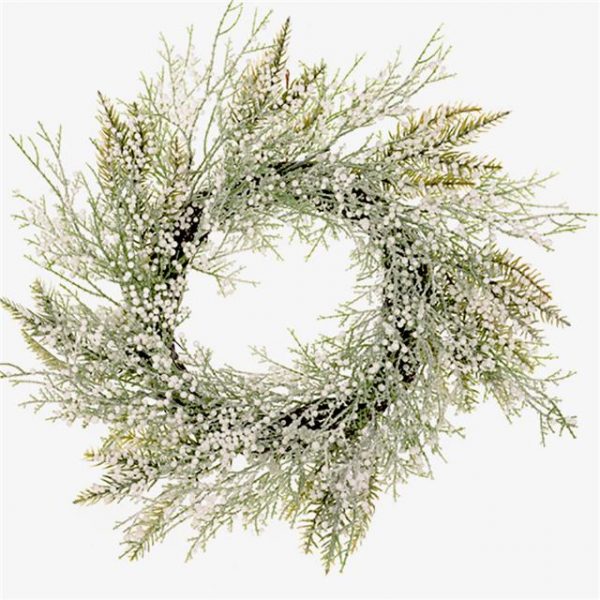 artificial snowdrop wreath