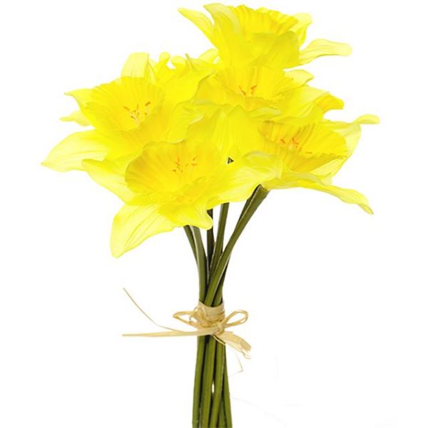 realistic artificial daffodils bunch