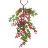 teardrop red berry decoration with ivy