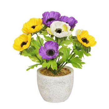 Artificial Potted Anemone Plant