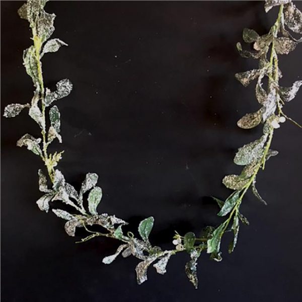 frosted mistletoe garland