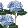 3 artificial blue hydrangea stems