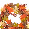 red berry maple leaf wreath