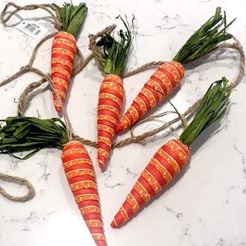 straw carrot bunting Easter decoration