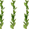 set of three artificial ruscus stems with green leaves