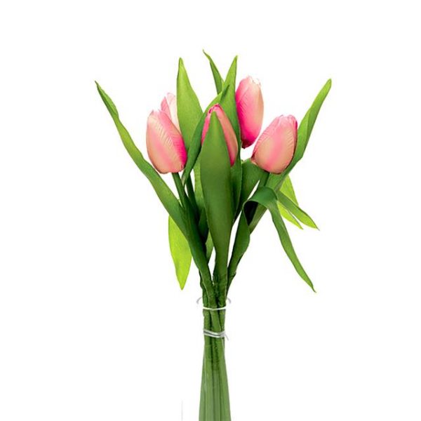 artificial pink tulip bunch