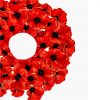red artificial poppy wreath