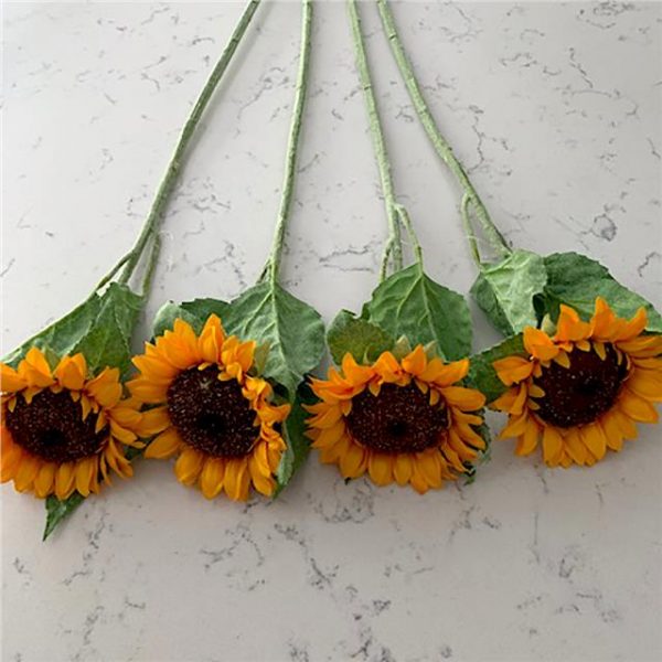 4 large artificial sunflowers
