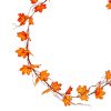 orange artificial autumn leaf garland