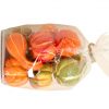 assorted artificial pumpkins in clear bag