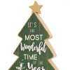 wooden Christmas tree sign