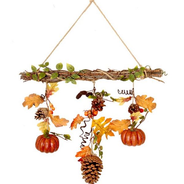pumpkin autumn branch decoration