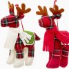 tartan reindeer Christmas tree decorations