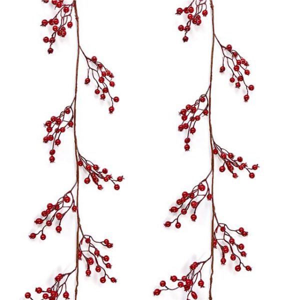 artificial red berry garland